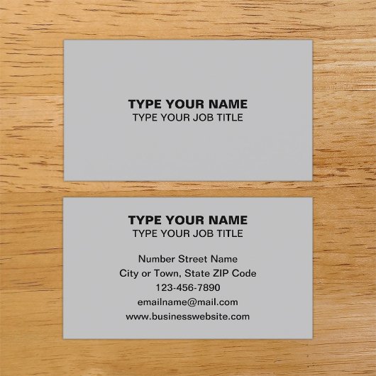 シンプルプレーン文字デザイングレー通話カード コーリングカード