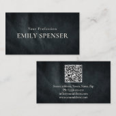 シンプルプレーン濃い灰色のレザーパターンパーソナル 名刺 (正面/裏面)