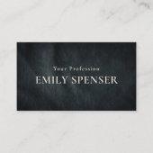 シンプルプレーン濃い灰色のレザーパターンパーソナル 名刺 (正面)