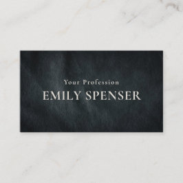 シンプルプレーン濃い灰色のレザーパターンパーソナル 名刺