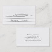 シンプルプレーン灰色ラインカービジネスカード 名刺 (正面/裏面)