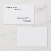 シンプルプレーン白黒ミニマルモダンスタイル 名刺 (正面/裏面)