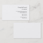 シンプルプレーン白黒名刺 名刺 (正面/裏面)