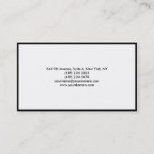 シンプルプレーン白黒縁どミニマモダンリスト 名刺 (裏面)