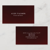 シンプルプレーン茶色がかった赤の背景オリジナル 名刺 (正面/裏面)