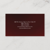 シンプルプレーン茶色がかった赤の背景オリジナル 名刺 (裏面)