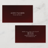 シンプルプレーン茶色がかった赤の背景オリジナル 名刺 (正面/裏面)
