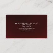 シンプルプレーン茶色がかった赤の背景オリジナル 名刺 (裏面)