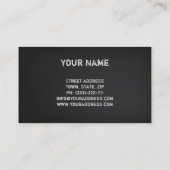 シンプルプレーン銀フィットネストレーナークールカード 名刺 (裏面)