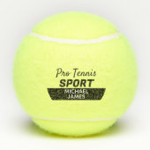 シンプルプロテモダンニススポーツパーソナライズされた、 テニスボール (裏面)