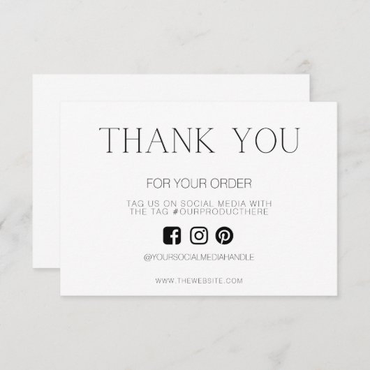 シンプルプロフェッショナルありがとうごカスタムざいメディア挿入 (正面/裏面)