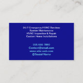 シンプルプロフェッショナルのロゴ(熱クール、熱) AC HVAC 名刺 (裏面)