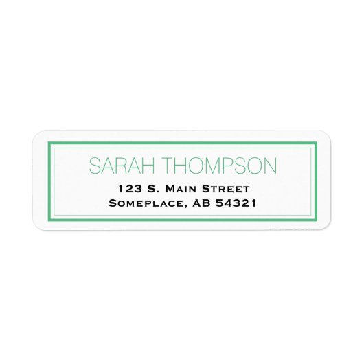 シンプルプロフェッショナルの緑のストライプ縁どラベル ラベル (正面)