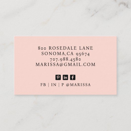 シンプルプロフェッショナルイベントプランナー写真 名刺 (裏面)