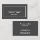 シンプルプロフェッショナルエレガンスエレガントモダングレイ 名刺 (正面/裏面)