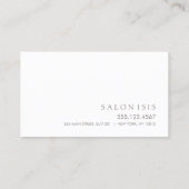 シンプルプロフェッショナルエレガントアポイントメントアラーム 予約カード (裏面)