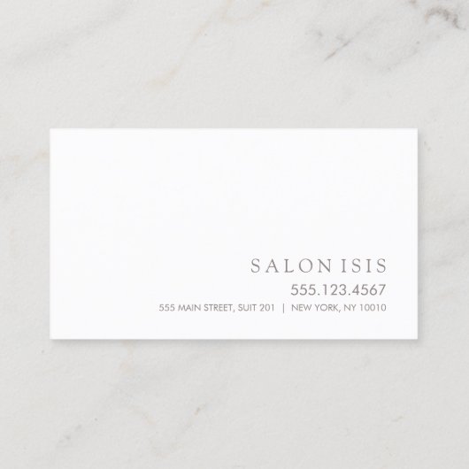 シンプルプロフェッショナルエレガントアポイントメントアラーム 予約カード (裏面)