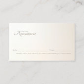 シンプルプロフェッショナルエレガントアポイントメントアラーム 予約カード (正面)