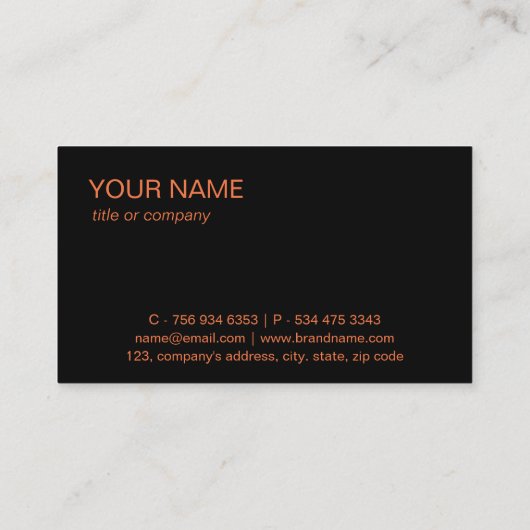 シンプルプロフェッショナルエレガントカスタムロゴミニマリスト 名刺 (裏面)