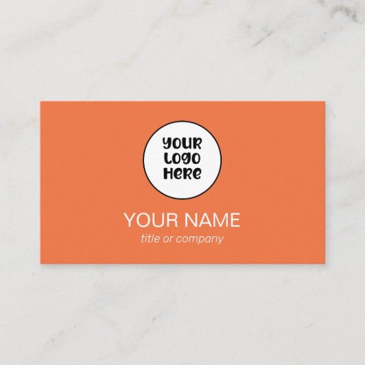 シンプルプロフェッショナルエレガントカスタムロゴミニマリスト 名刺 (正面)