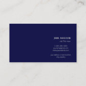シンプルプロフェッショナルエレガントネイビーブルー 名刺 (裏面)