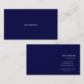 シンプルプロフェッショナルエレガントネイビーブルー 名刺 (正面/裏面)