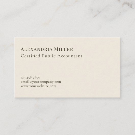 シンプルプロフェッショナルエレガント 名刺 (正面)