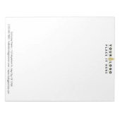 シンプルプロフェッショナルカスタム会社のロゴ ノートパッド (正面)