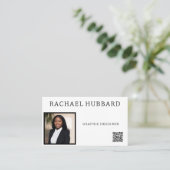 シンプルプロフェッショナルカスタム写真、Qrコード 名刺 (スタンド正面)