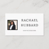 シンプルプロフェッショナルカスタム写真、Qrコード 名刺 (正面)