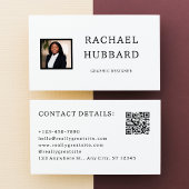 シンプルプロフェッショナルカスタム写真、Qrコード 名刺