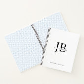 シンプルプロフェッショナルクラシックモノグラムと名前 ノートブック (内部)