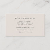 シンプルプロフェッショナルクラシックモノグラムと名前 名刺 (裏面)