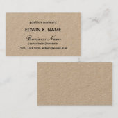 シンプルプロフェッショナルクラフト名刺 名刺 (正面/裏面)