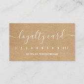 シンプルプロフェッショナルク素朴ラフトエレガントスクリプト ロイヤリティカード (正面)