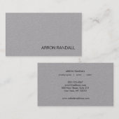 シンプルプロフェッショナルグモダンレーグレイ 名刺 (正面/裏面)