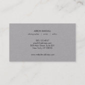 シンプルプロフェッショナルグモダンレーグレイ 名刺 (裏面)