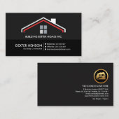 シンプルプロフェッショナルグレーの屋上レイヤ 名刺 (正面/裏面)