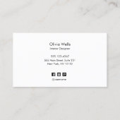 シンプルプロフェッショナルグレー手書きスクリプト 名刺 (裏面)