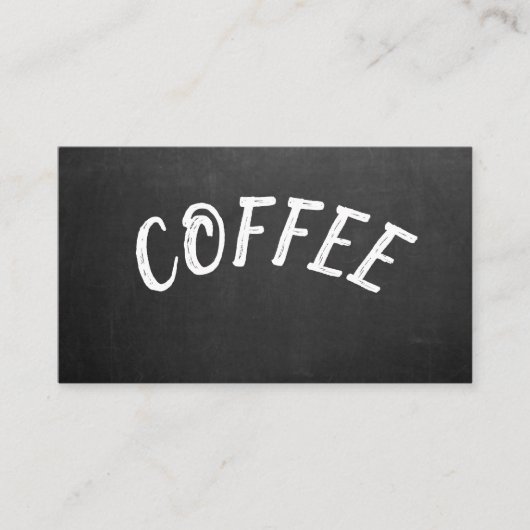 シンプルプロフェッショナルコーヒーショップロイヤリティカード 名刺 (正面)