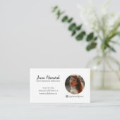 シンプルプロフェッショナルサークルポートレート 名刺 (スタンド正面)