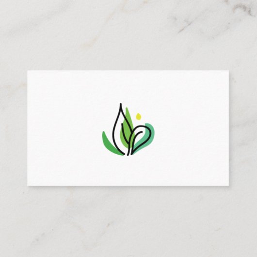 シンプルプロフェッショナルサークルポートレート 名刺 (裏面)