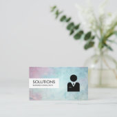 シンプルプロフェッショナルテクススタイリッシュチャのビジネスアイコン 名刺 (スタンド正面)