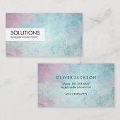 シンプルプロフェッショナルテクススタイリッシュチャ 名刺 (正面/裏面)