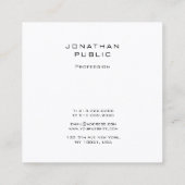 シンプルプロフェッショナルデザイン洗練テンプレート スクエア名刺 (裏面)