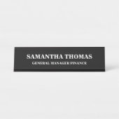 シンプルプロフェッショナルデスクつる/ビジネススクール デスクネームプレート (正面)