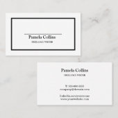 シンプルプロフェッショナルバエレガントルク&ホワイト 名刺 (正面/裏面)