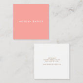 シンプルプロフェッショナルパステルモダンピーチスクエア スクエア名刺 (正面/裏面)