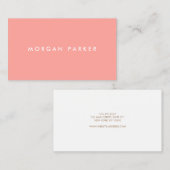 シンプルプロフェッショナルパステルモダンピーチ 名刺 (正面/裏面)