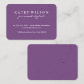 シンプルプロフェッショナルパープルグランジ金ゴールド縁ど付き 名刺 (正面/裏面)